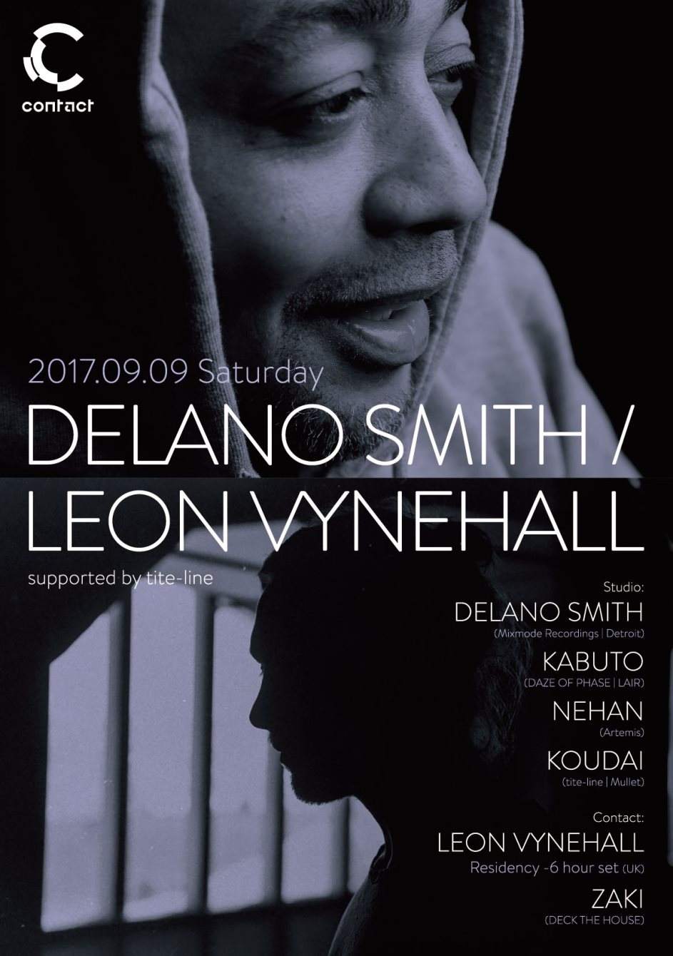 Delano Smith / Leon Vynehall Residency (6 Hour set) -Supported by Tite-Line - Flyer back