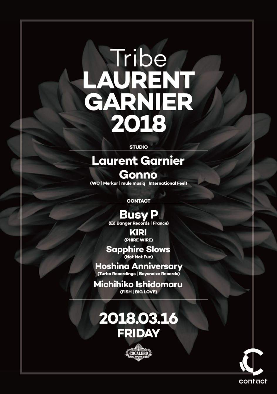 Tribe -Laurent Garnier 2018- - Flyer back