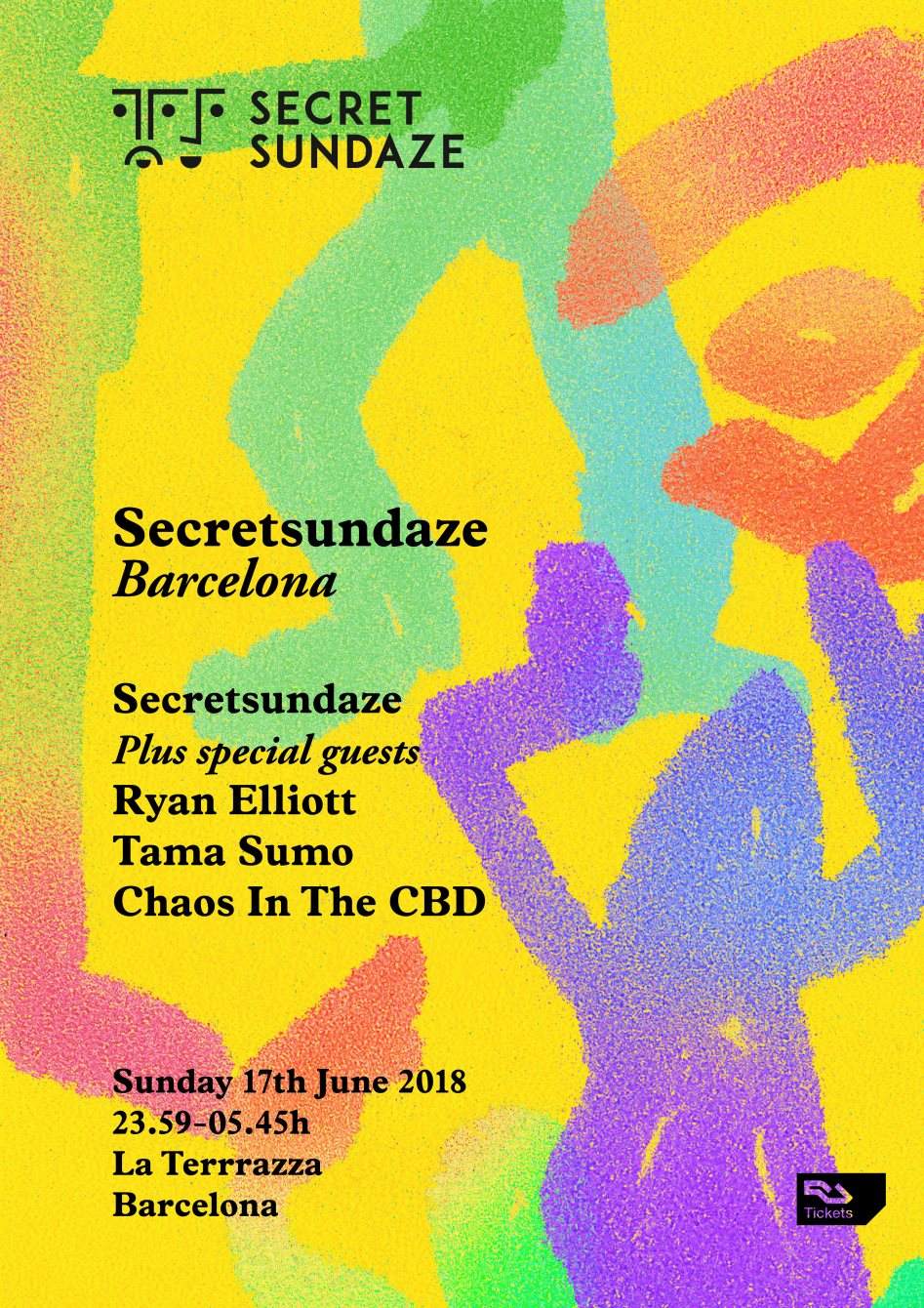Secretsundaze Barcelona with Ryan Elliott, Tama Sumo & Chaos In The CBD - Flyer back