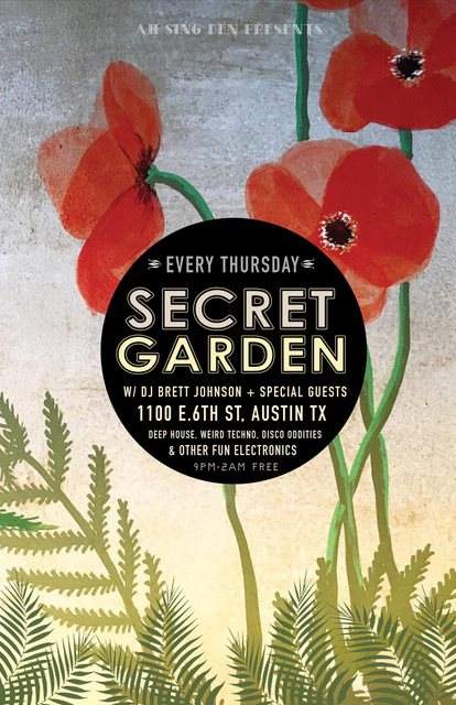 Secret Garden with DJs False Image and Brett Johnson - Flyer front