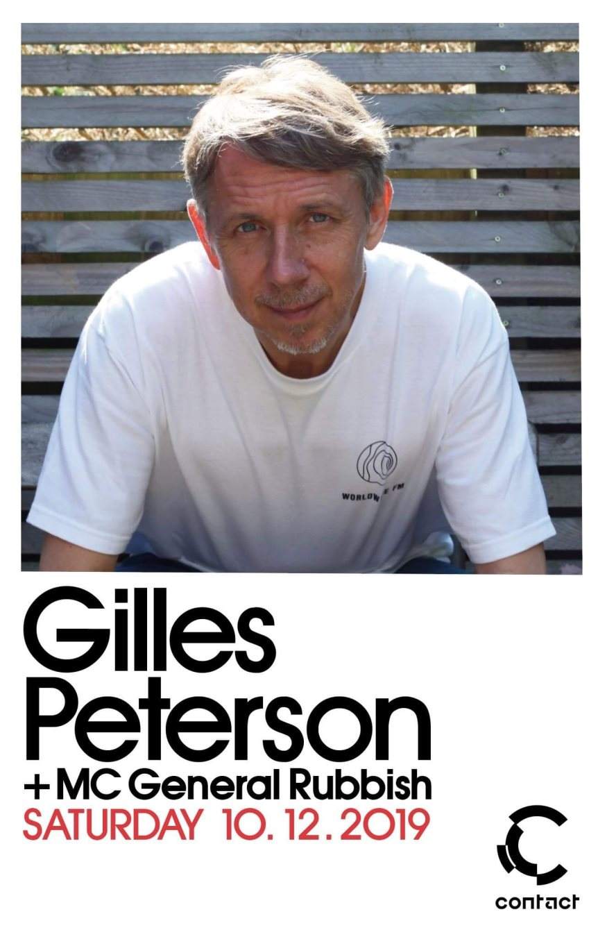 [CANCELLED] Gilles Peterson at Contact - Flyer front