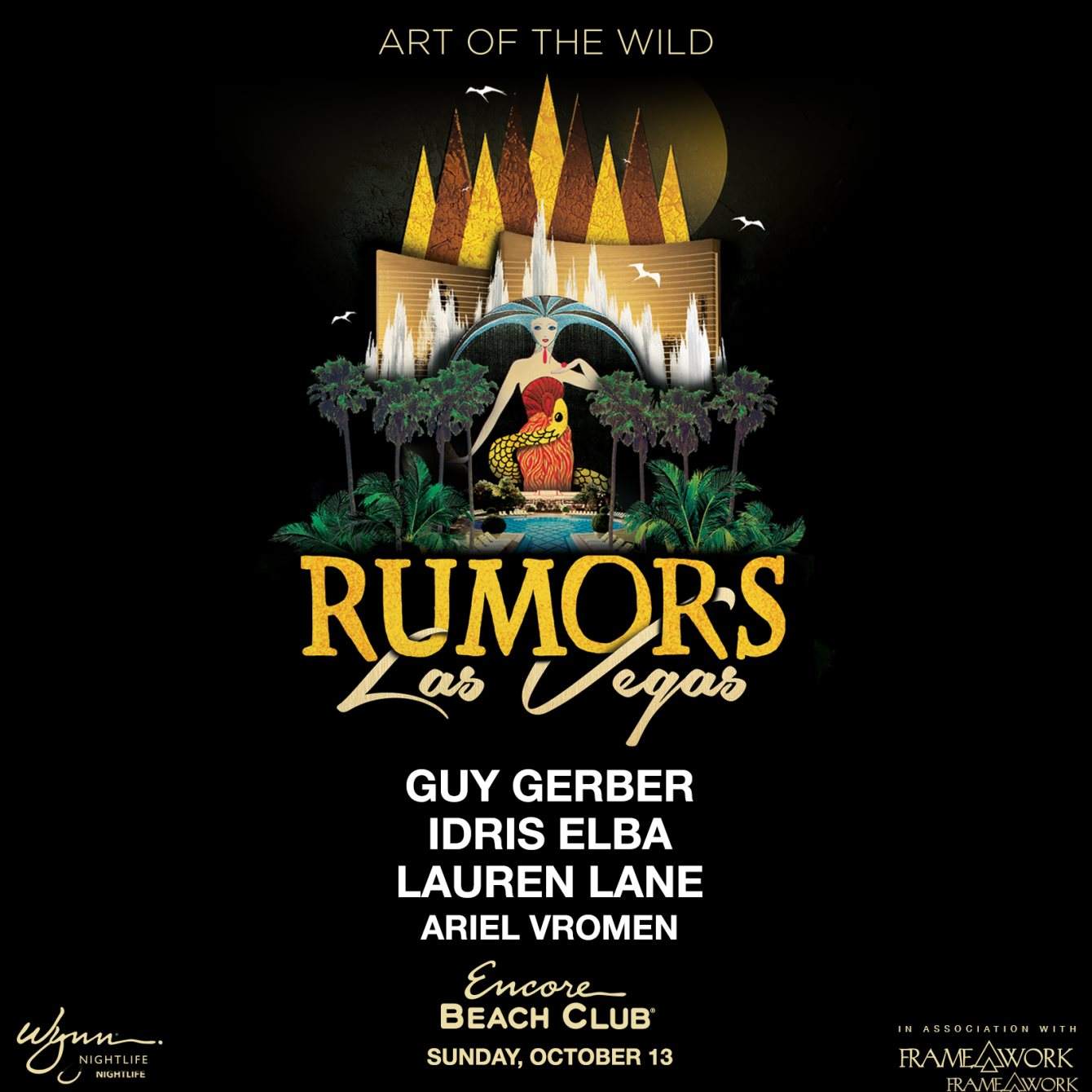 Art of the Wild - Rumors with Guy Gerber at Encore Beach Club, Las Vegas