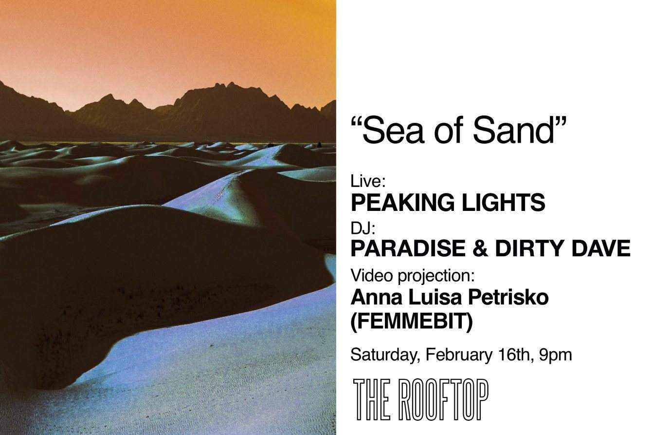 Peaking Lights, Paradise & Dirty Dave - Flyer front