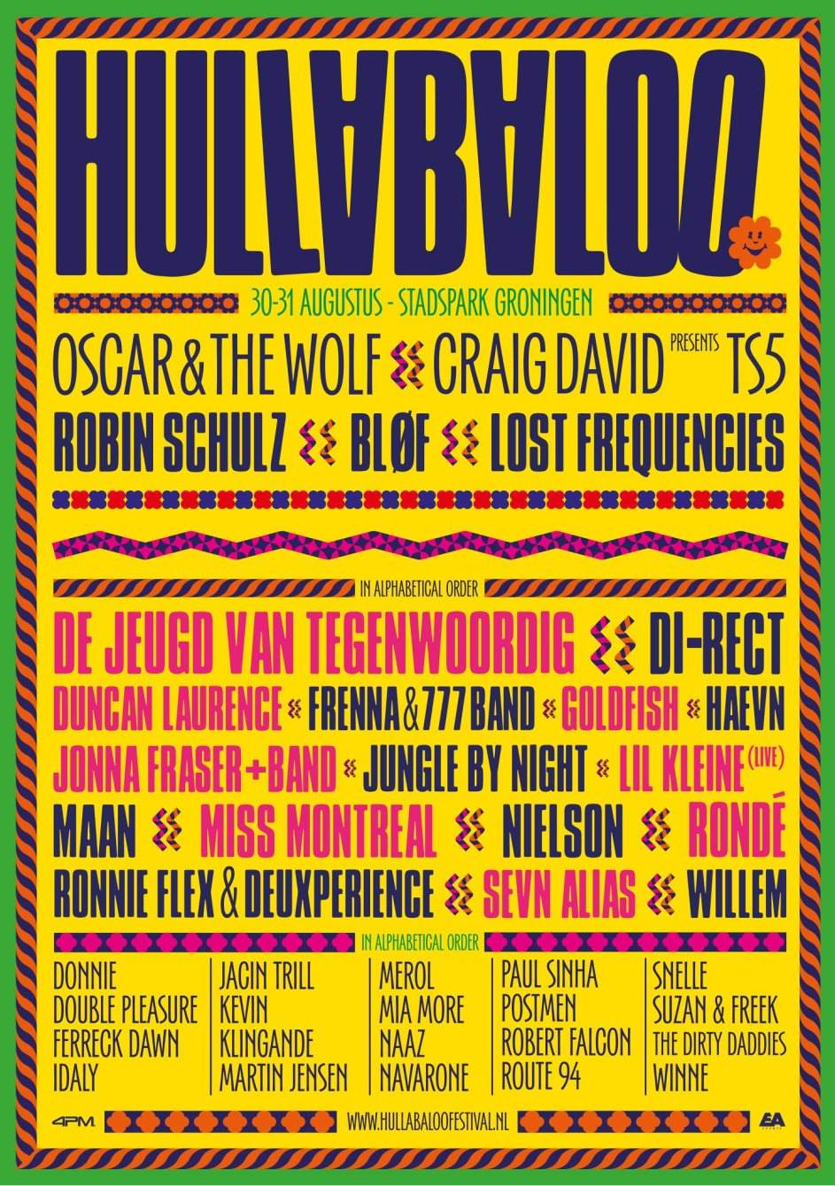 Hullabaloo Festival at Stadspark Groningen, Other regions