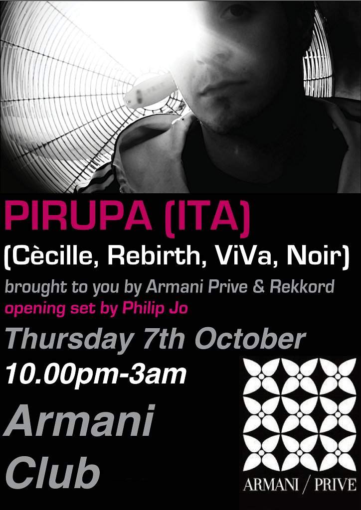 Armani Prive & Rekkord present Pirupa (Cecille, Rebith, Viva, Noir) &  Philip Jo at Armani Prive, Dubai