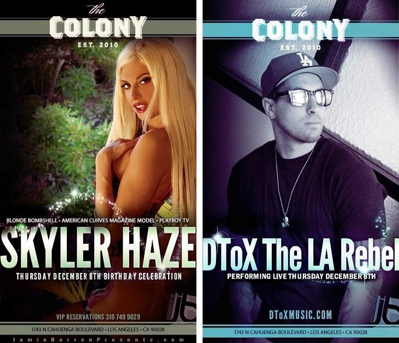 Skyler Haze Birthday and Dtox La Rebel Performs Live at The Colony