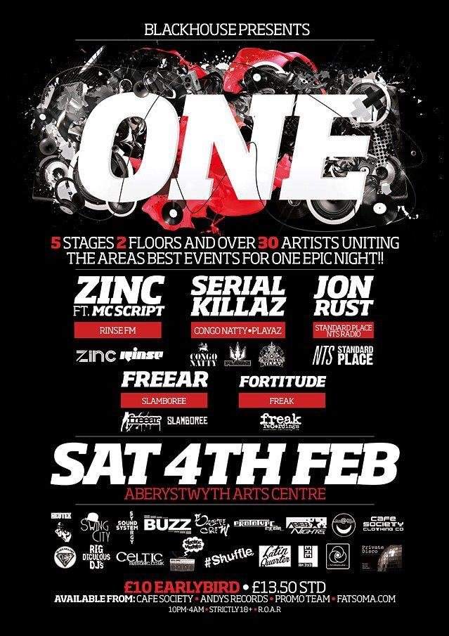 Black House Presents One Ft Zinc Serial Killaz Freear At Aberystwyth Arts Centre West Wales 6078