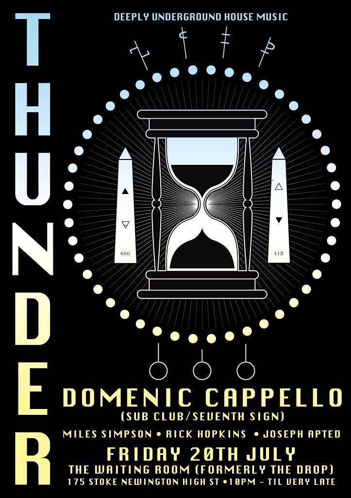 Thunder with Domenic Cappello - Flyer front