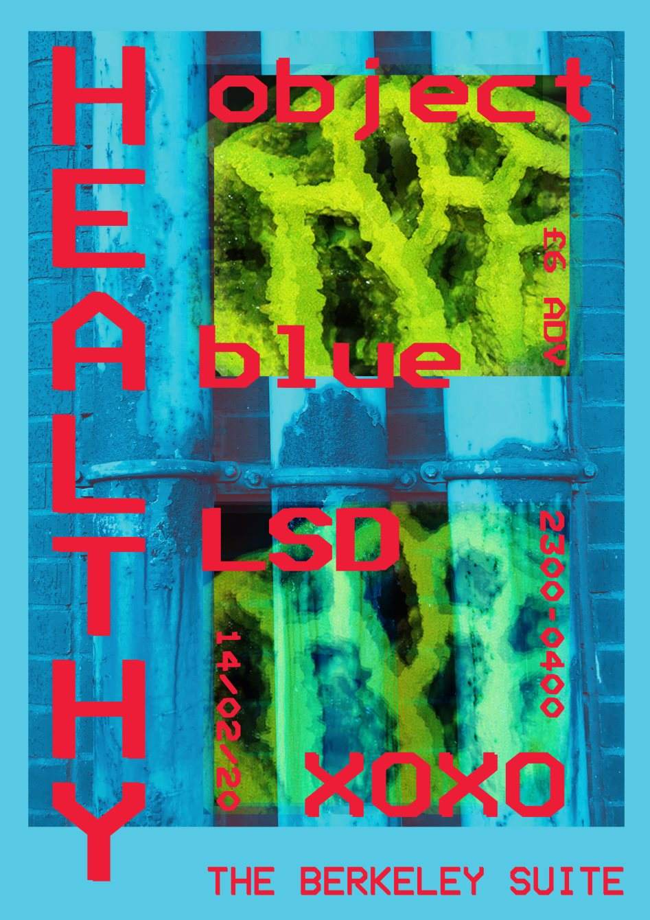 Healthy w Object Blue & LSDXOXO - Flyer front