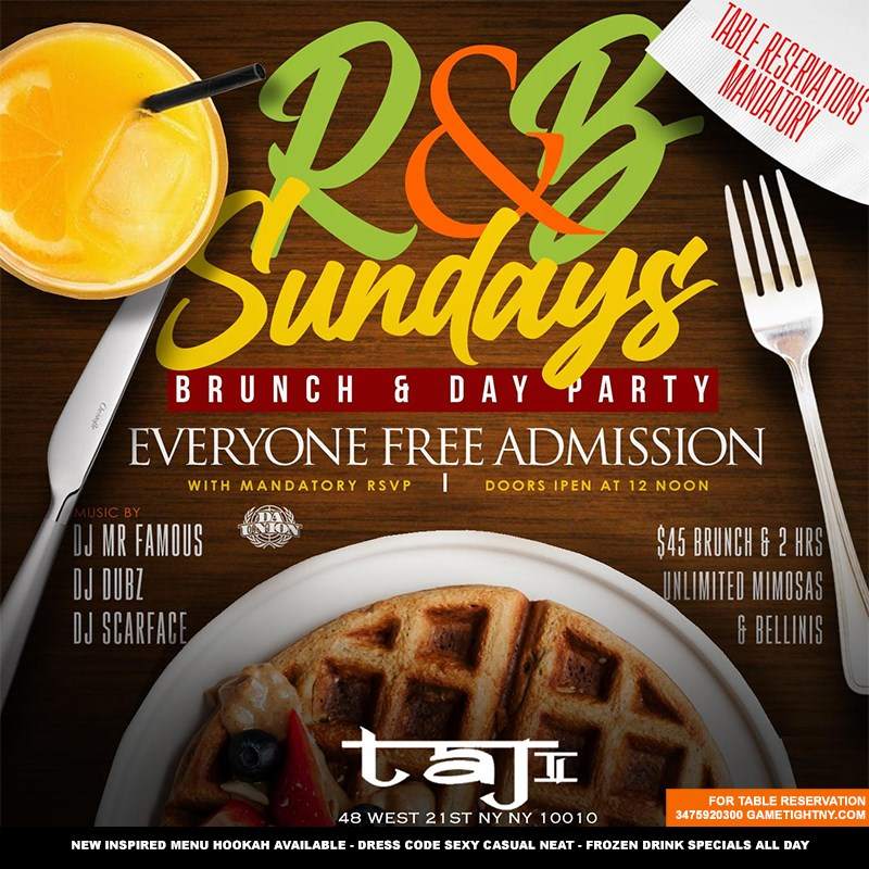 Sunday at Taj Lounge NYC Brunch at Taj Lounge, New York