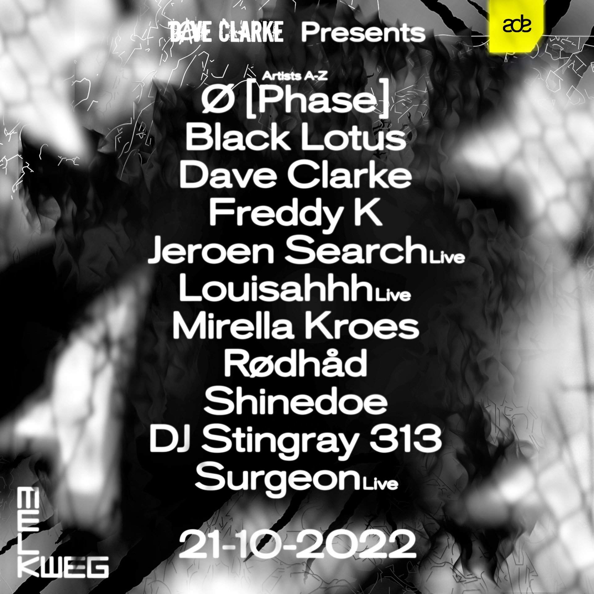 Dave Clarke presents - ADE 2022 - Flyer front