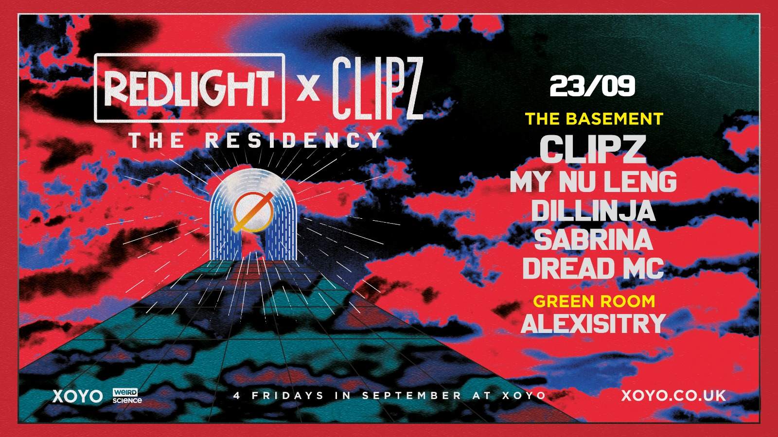 Redlight x Clipz: The Residency (Week 4) (Drum & Bass / Jungle) - Flyer front