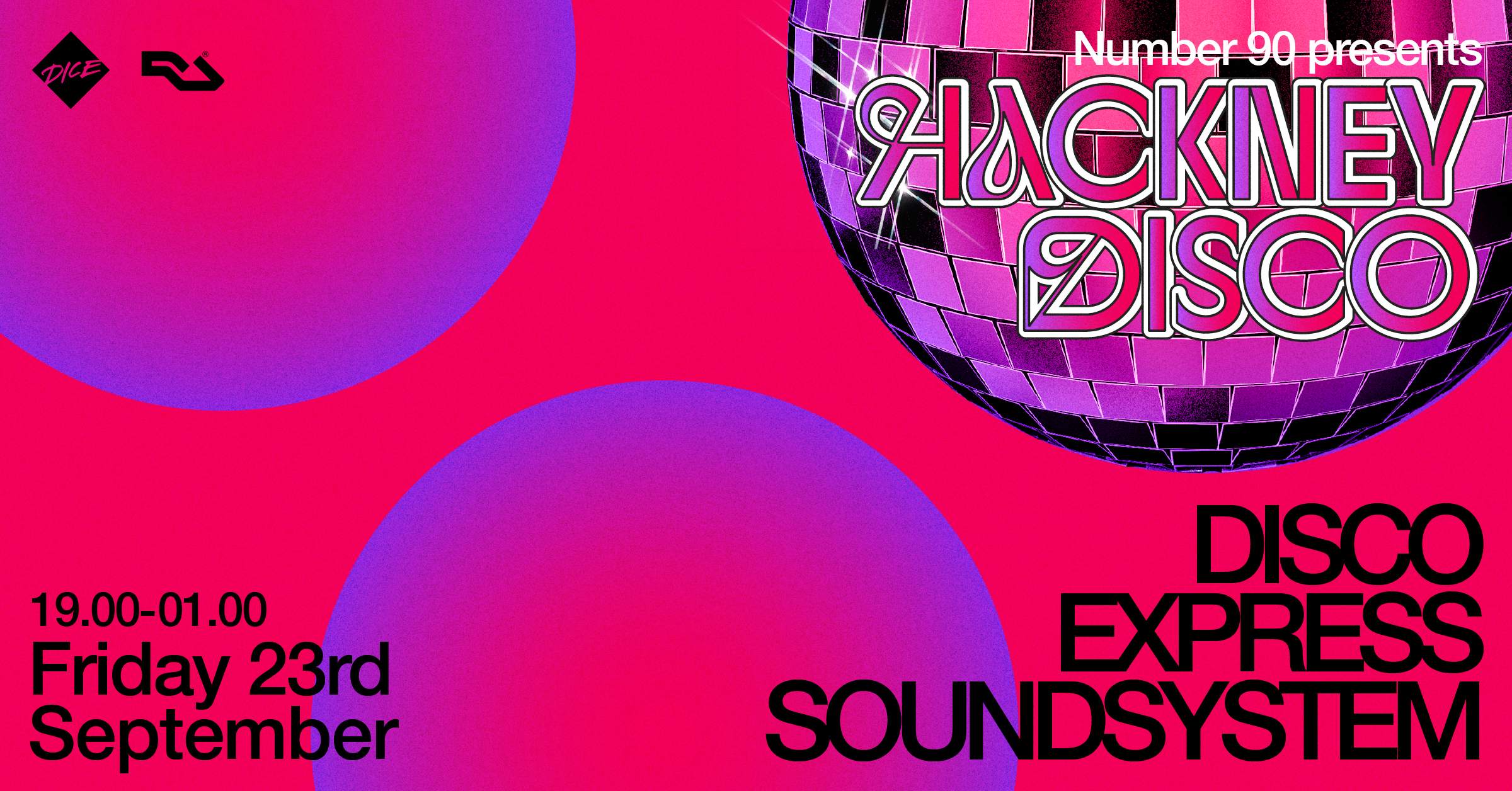 Number 90 presents: Disco Express Soundsystem - Flyer front