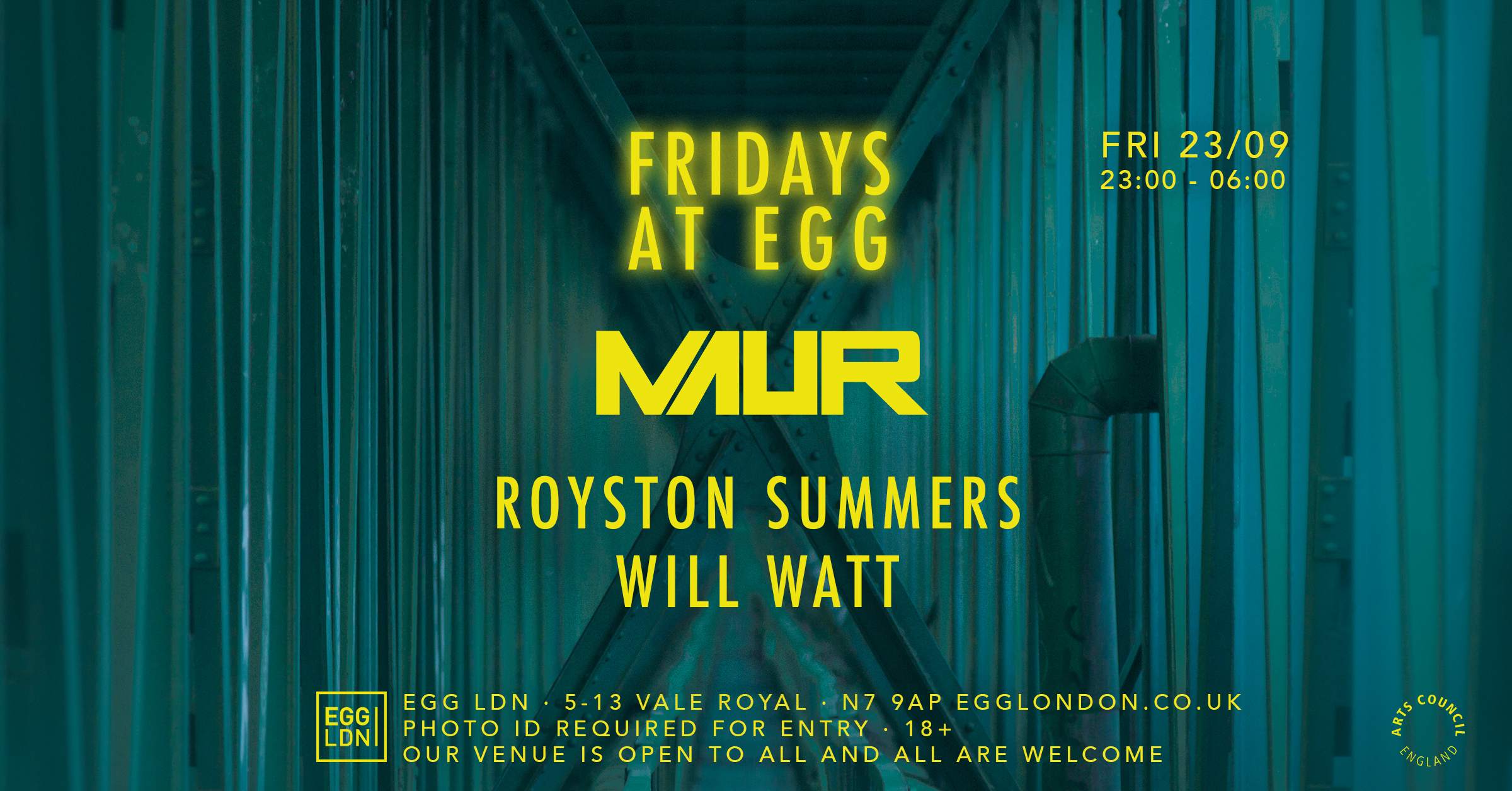 Fridays at EGG: Maur, Royston Summers & Will Watt - Entry is 18 Plus - Flyer front