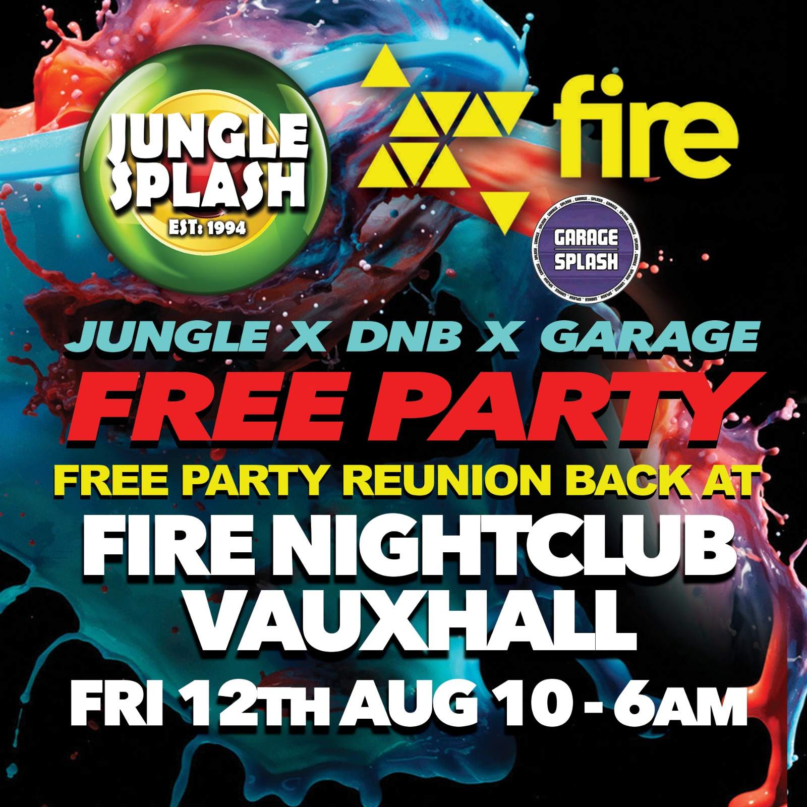 Free Party Reunion - Flyer front