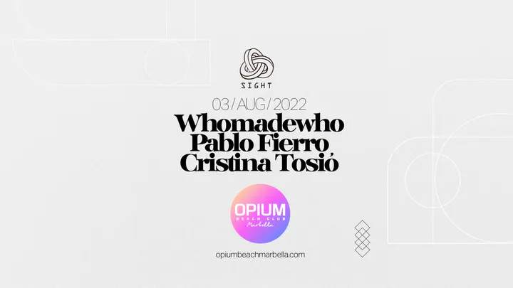 SIGHT with WhoMadeWho, Pablo Fierro, Cristina Tosio - Flyer front
