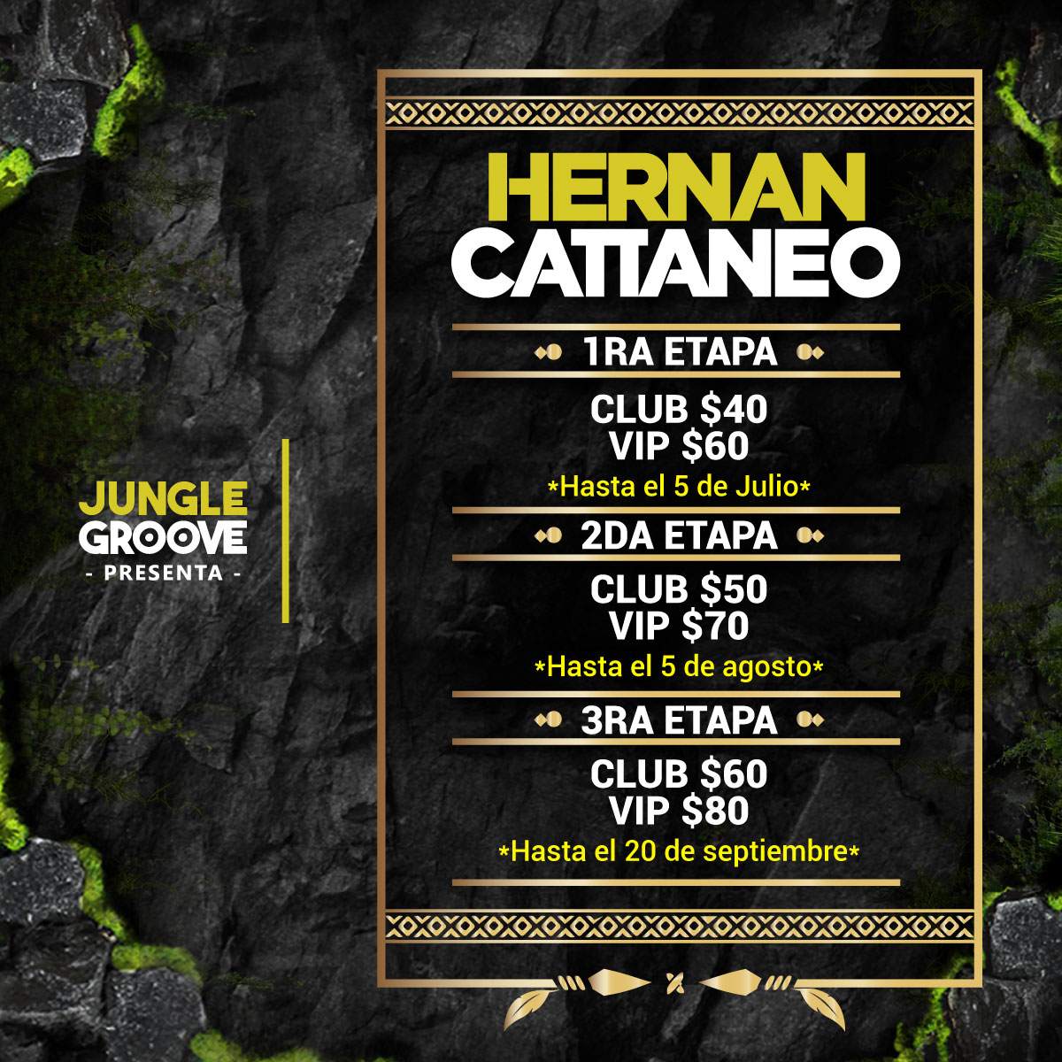 Jungle Groove Showcase Ft. Hernan Cattaneo - Flyer back