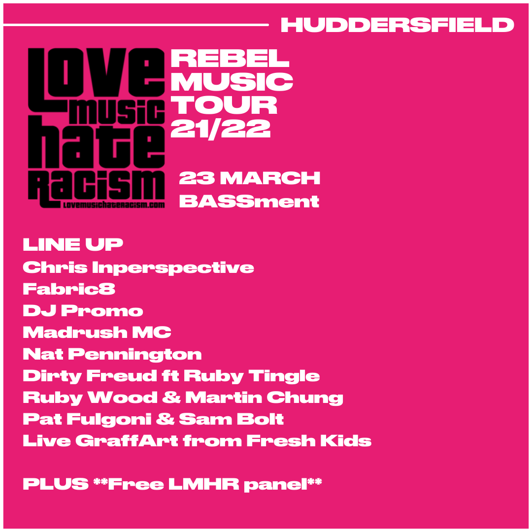 Love Music Hate Racism Rebel Music Tour - Flyer front