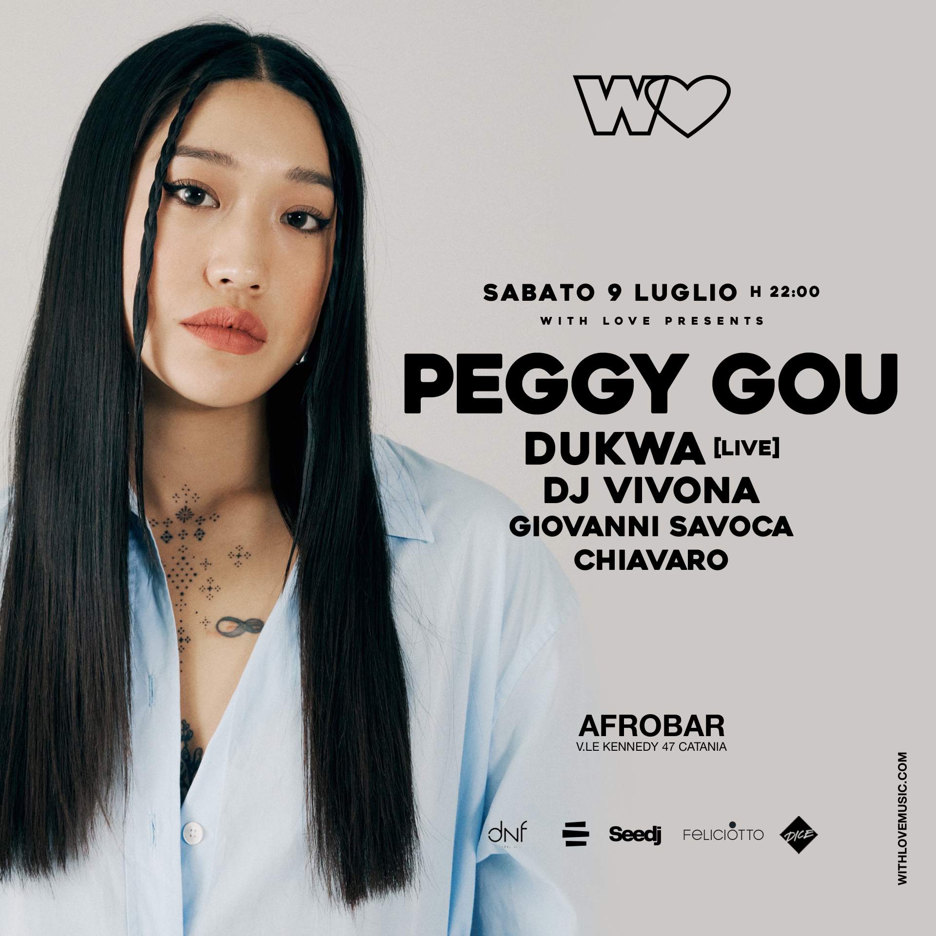 WITH LOVE presents: Peggy Gou - Flyer front