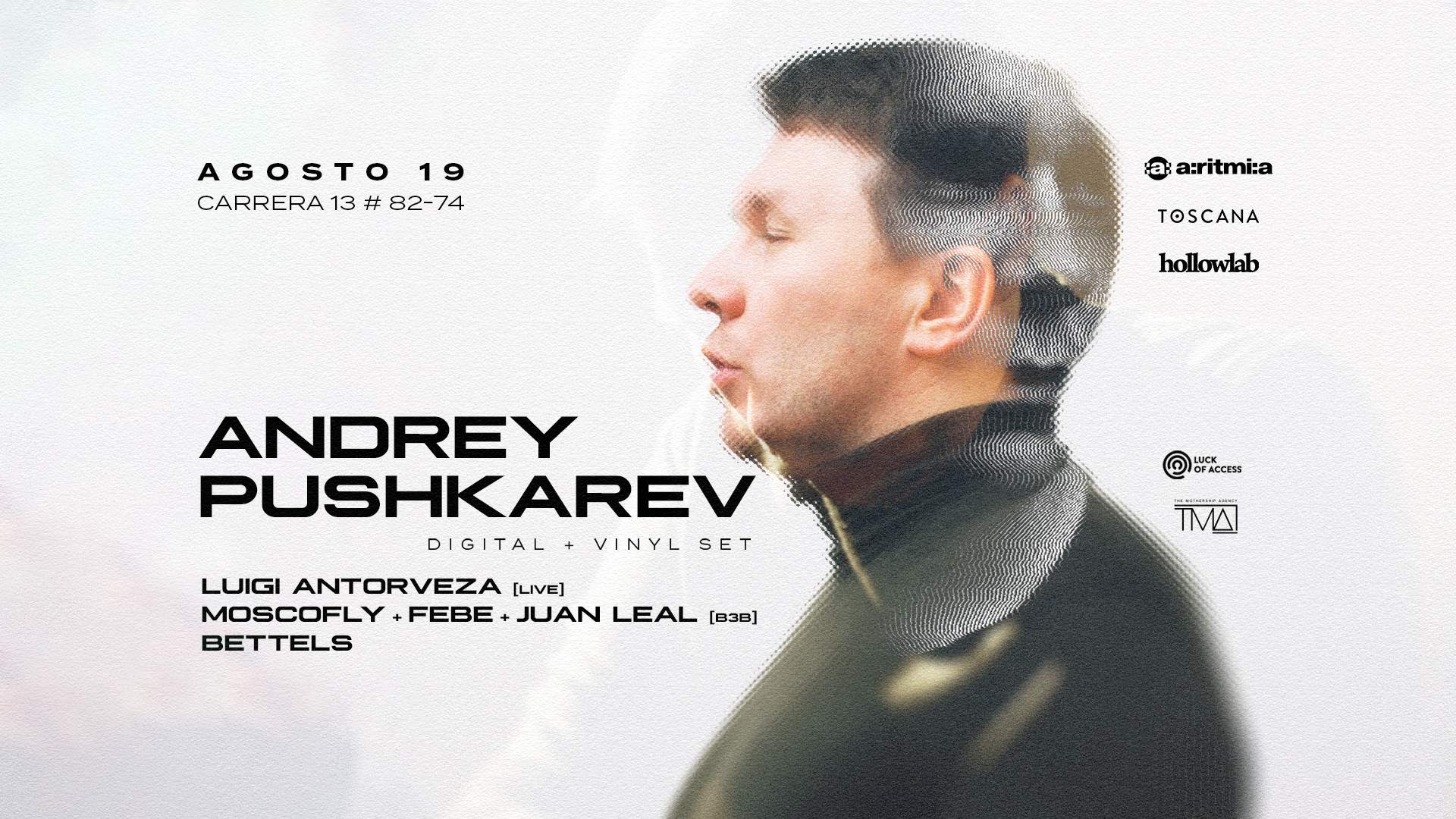 Andrey Pushkarev en Bogotá - Flyer front