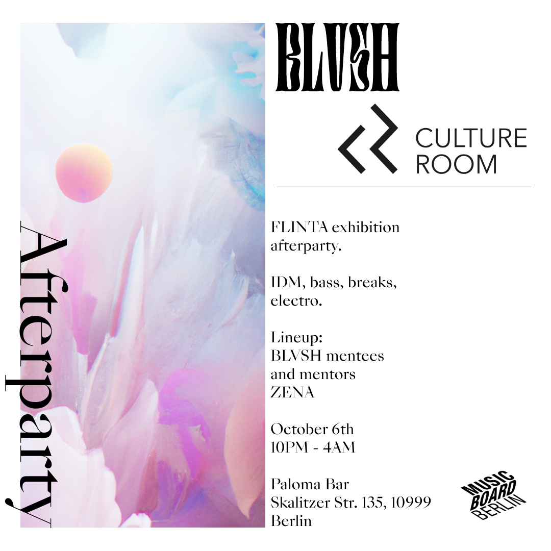 BLVSH x Culture Room Exhibition - Flyer front