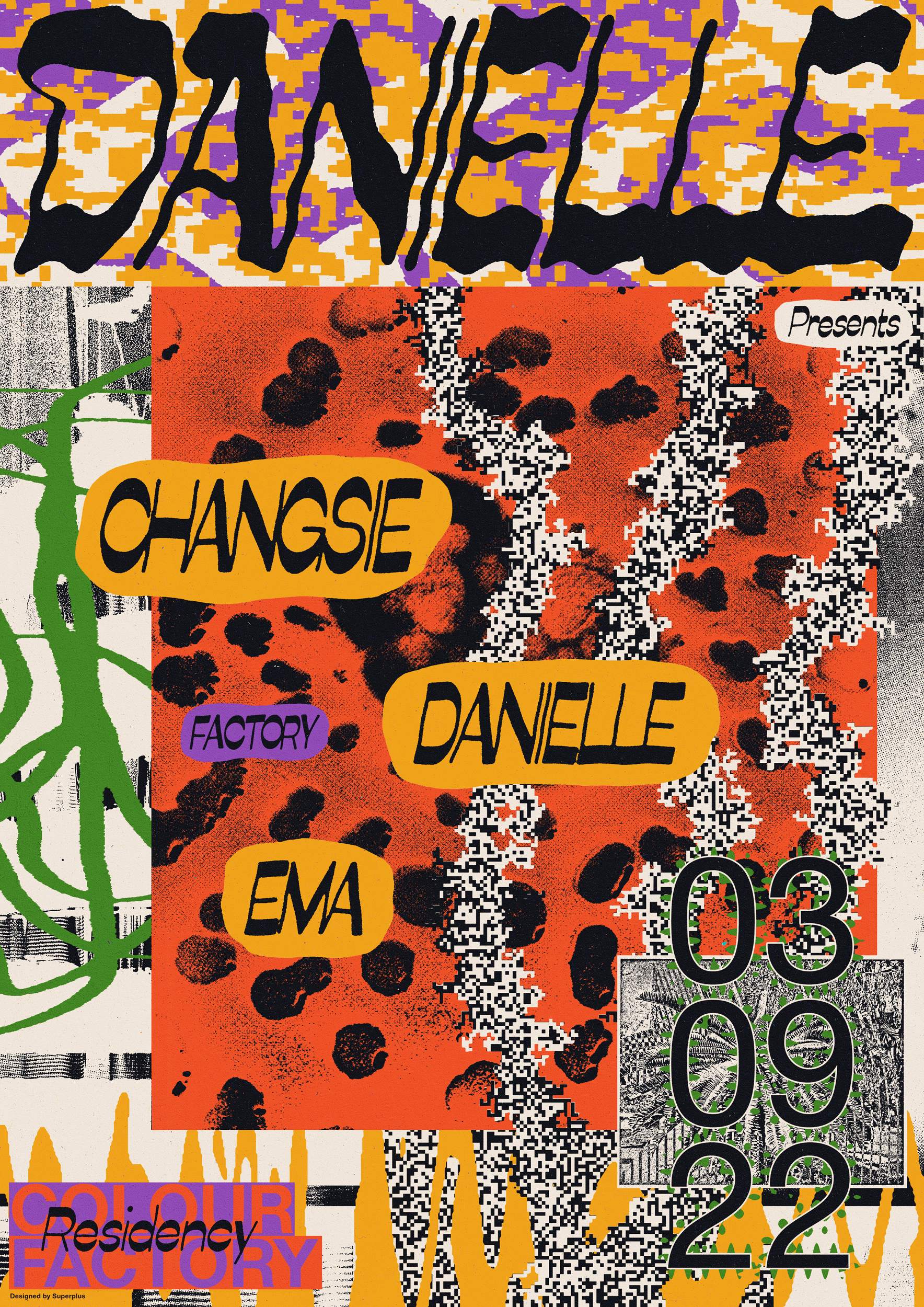 Colour Factory & Danielle present Changsie & EMA - Flyer front