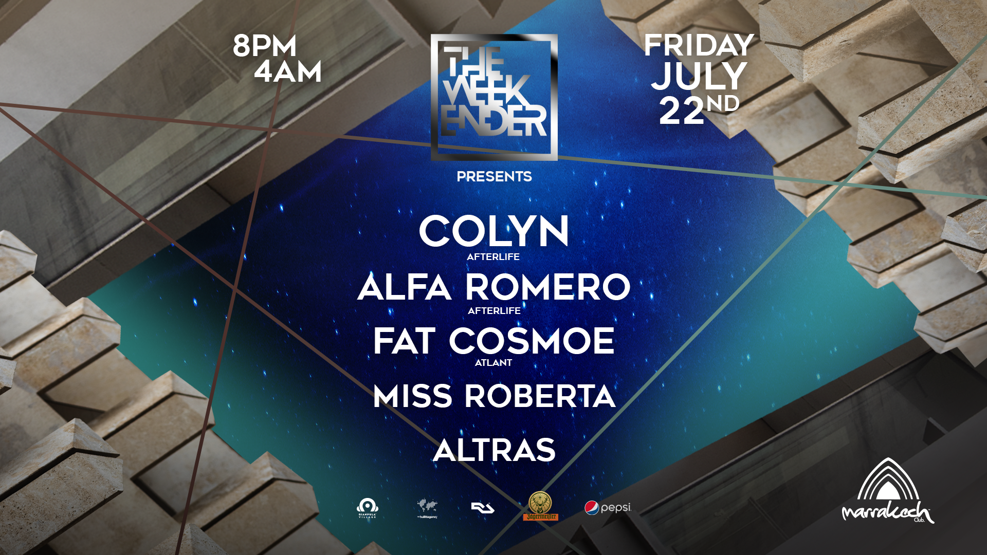 The Weekender present Colyn & Alfa Romero - Flyer back