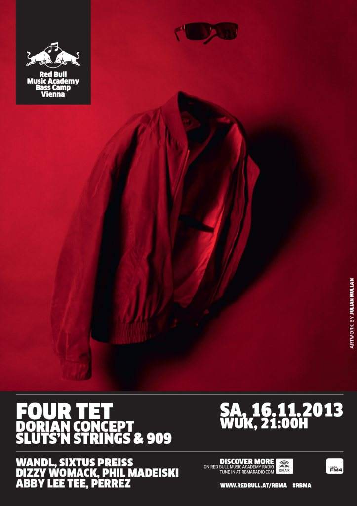 Red Bull Music Academy Bass Camp Vienna: Four Tet, Dorian Concept, Sluts' N Strings & 909 - Flyer front