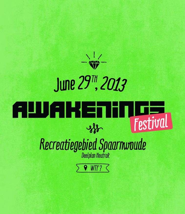 Awakenings Festival 2013 - Flyer front