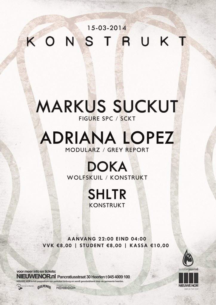 Konstrukt Feat. Markus Suckut & Adriana Lopez - Flyer front