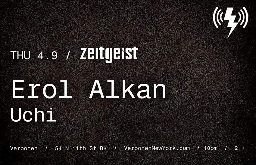 Zeitgeist: Erol Alkan - Flyer front