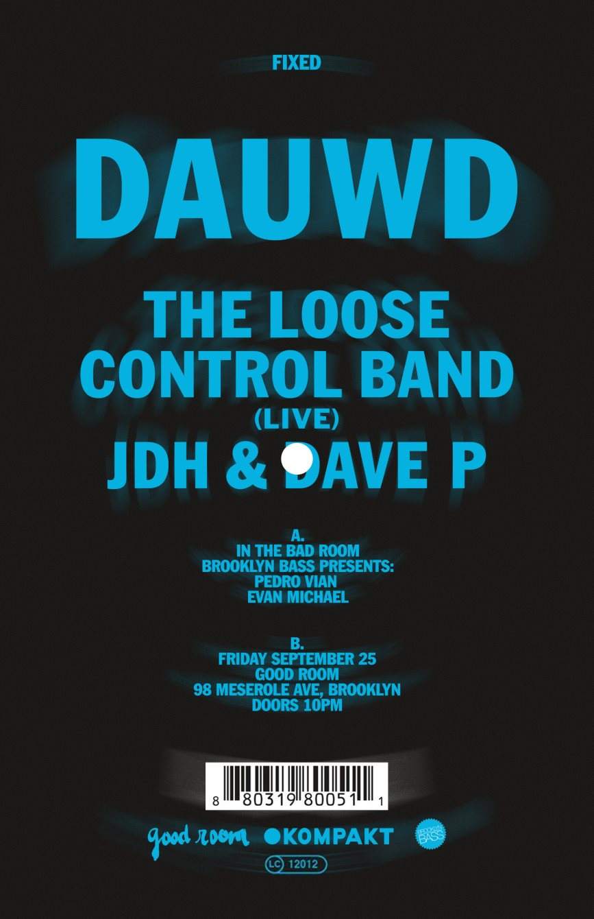 Fixed with Dauwd, The Loose Control Band, Pedro Vian & More - Flyer front