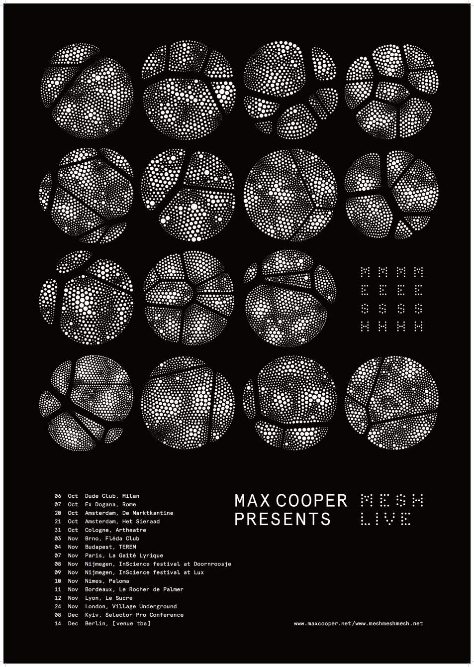 Max Cooper - MESH Live at Selector Pro Conference - Flyer front