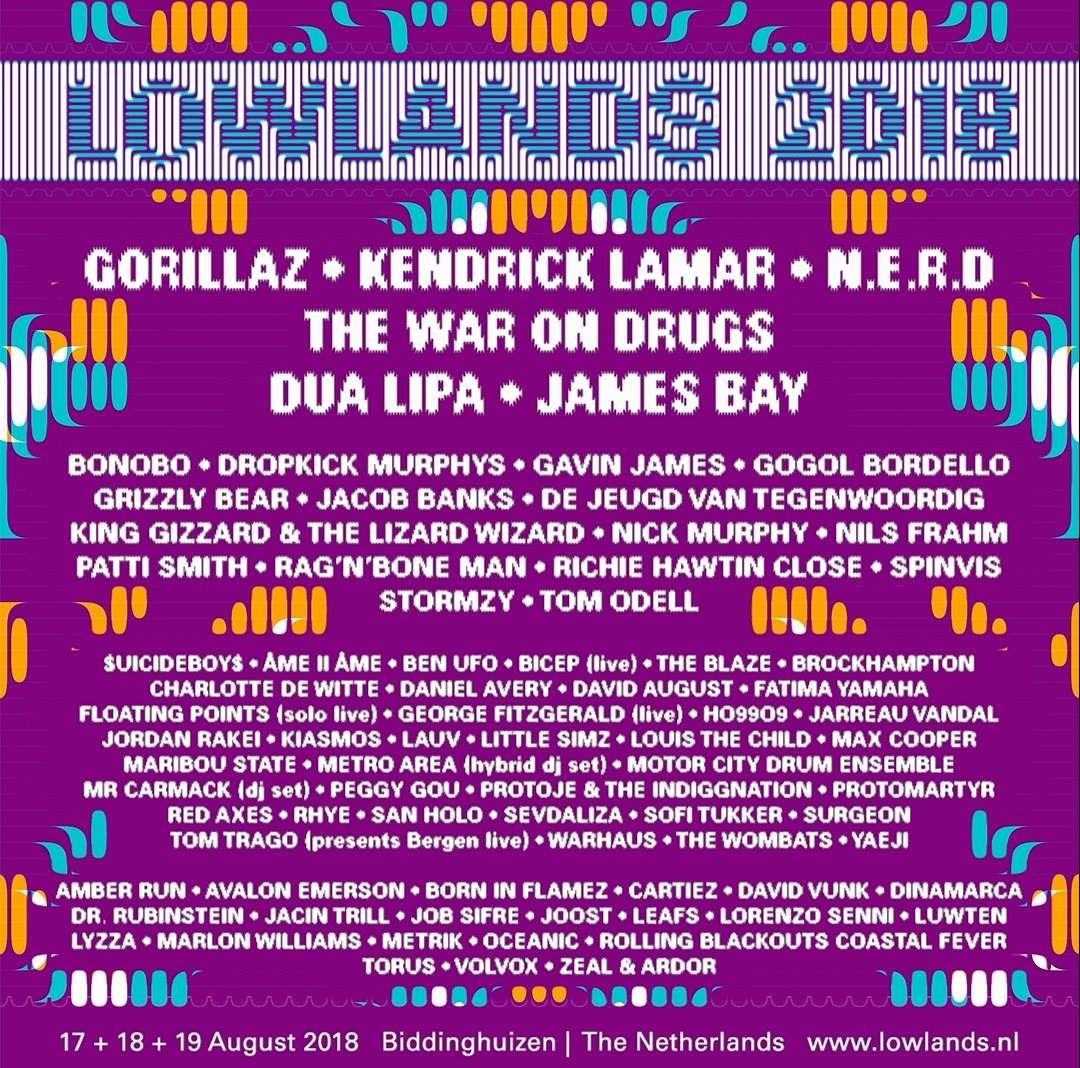 Lowlands Festival 2018 - Flyer front