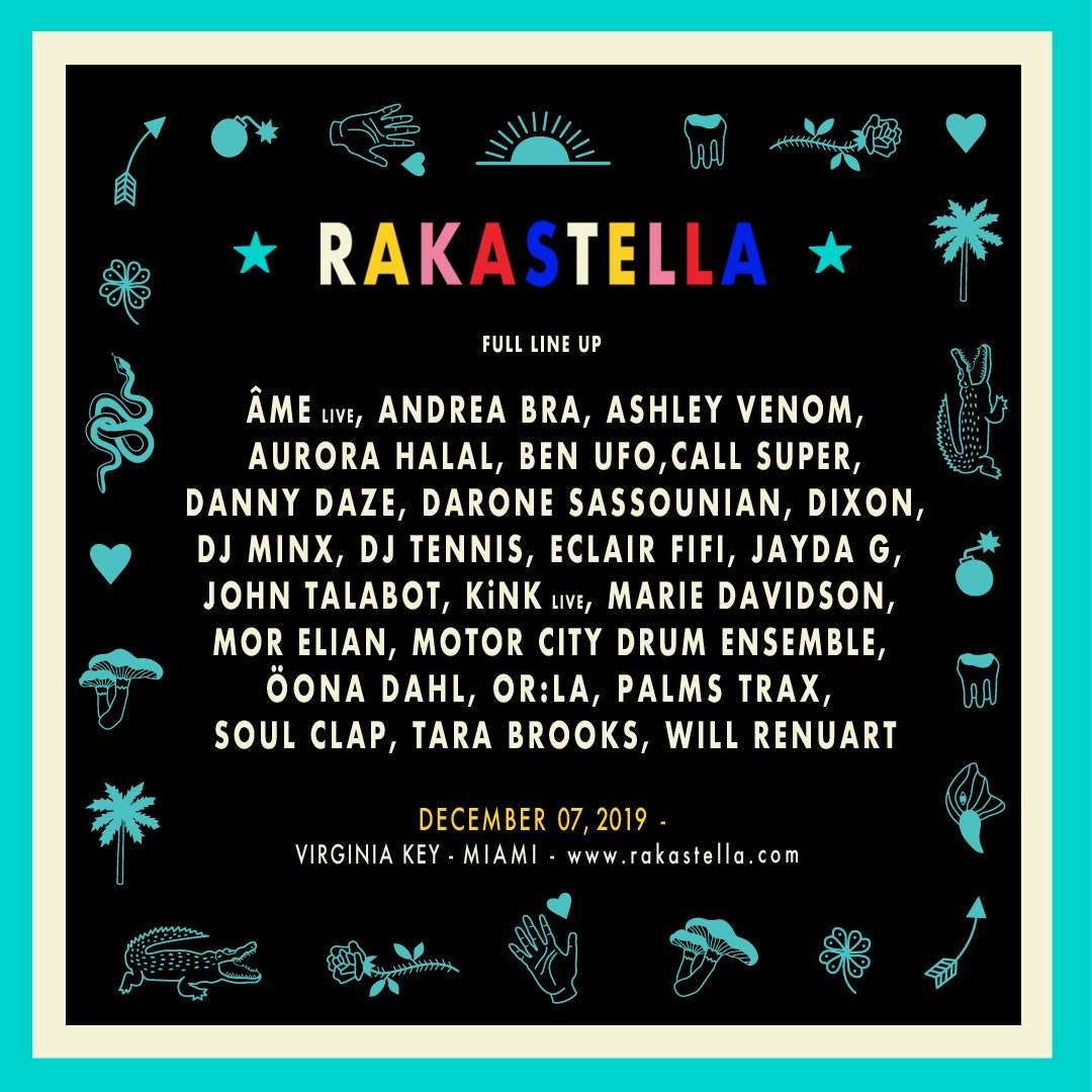 Rakastella 2019 with Âme Live, Dixon, DJ Tennis, Ben UFO, Motor City Drum Ensemble & More - Flyer back
