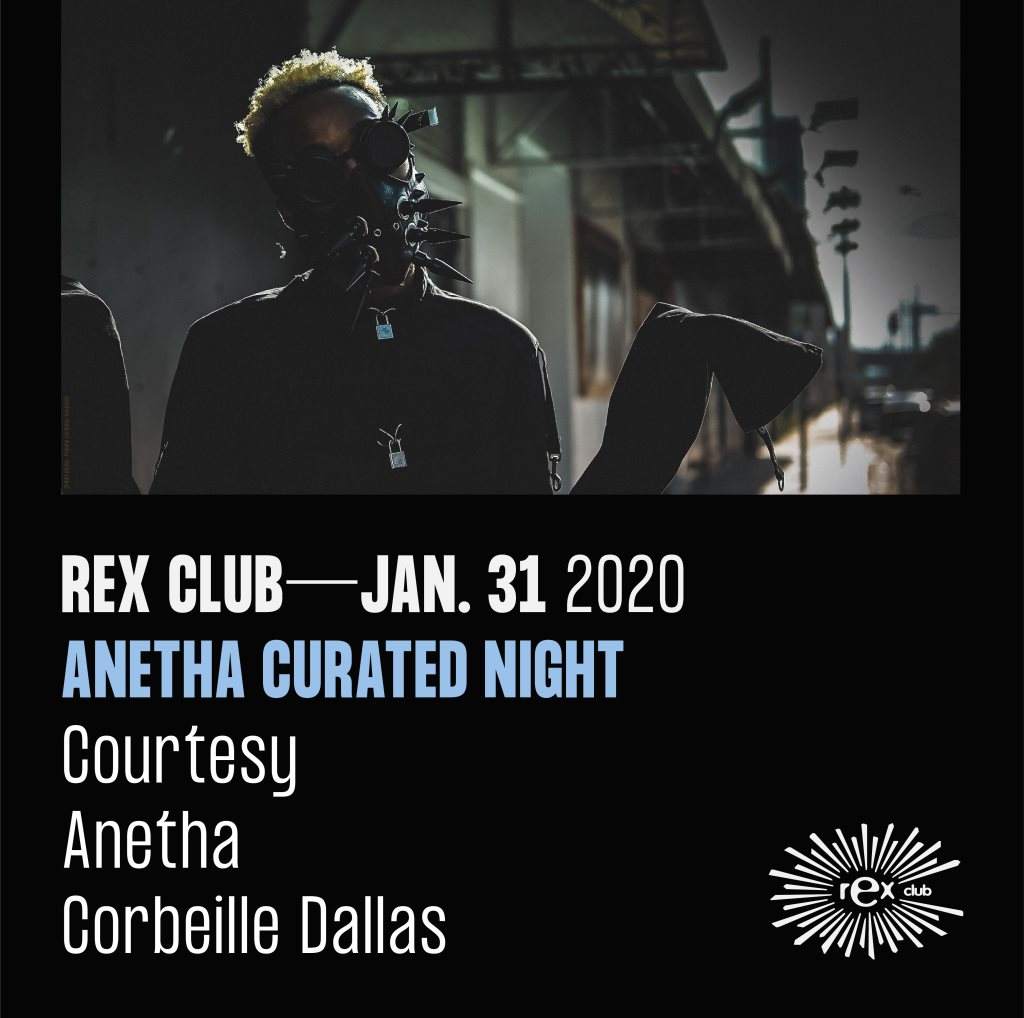Anetha Curated Night: Courtesy, Anetha, Corbeille Dallas - Flyer front