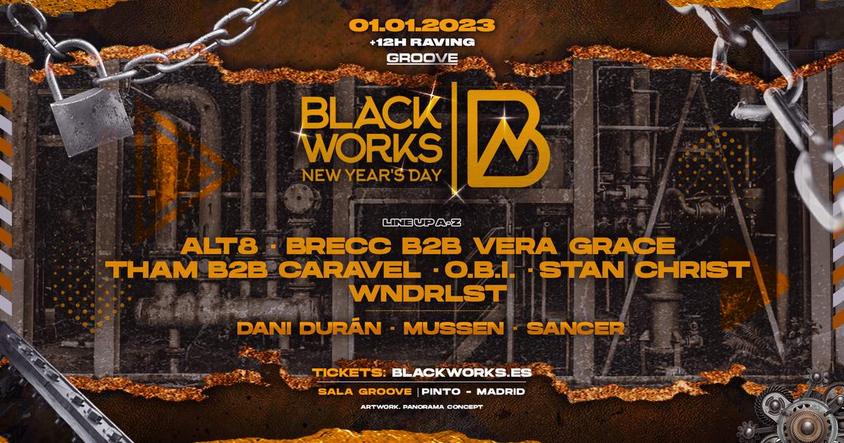 BlackWorks New Years Day at Sala Groove, Madrid