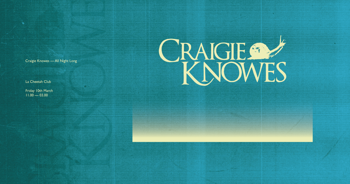 Craigie Knowes All Night Long at La Cheetah Club, Glasgow
