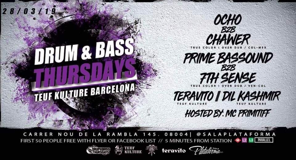 Drum&bass Thursdays · Apuntate por Lista Gratis at Sala Plataforma
