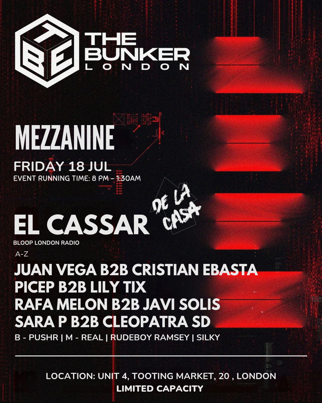 THE BUNKER x DE LA CASA presents: EL CASSAR