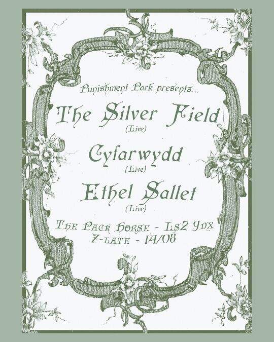Punishment Park presents: Cyfarwydd, The Silver Field and ESCM