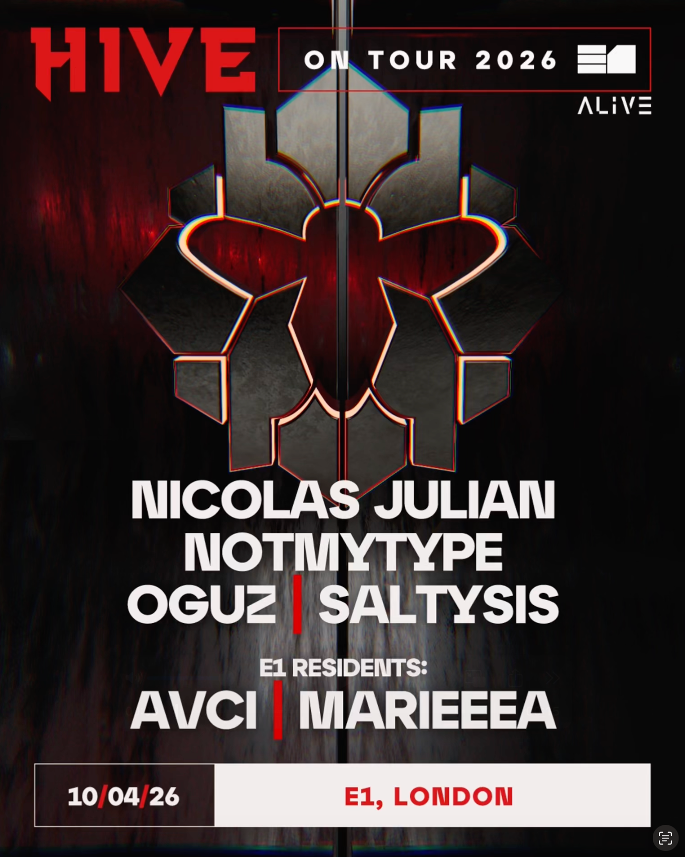 HIVE: Nicolas Julian, NOTMYTYPE, OGUZ, SaltySis