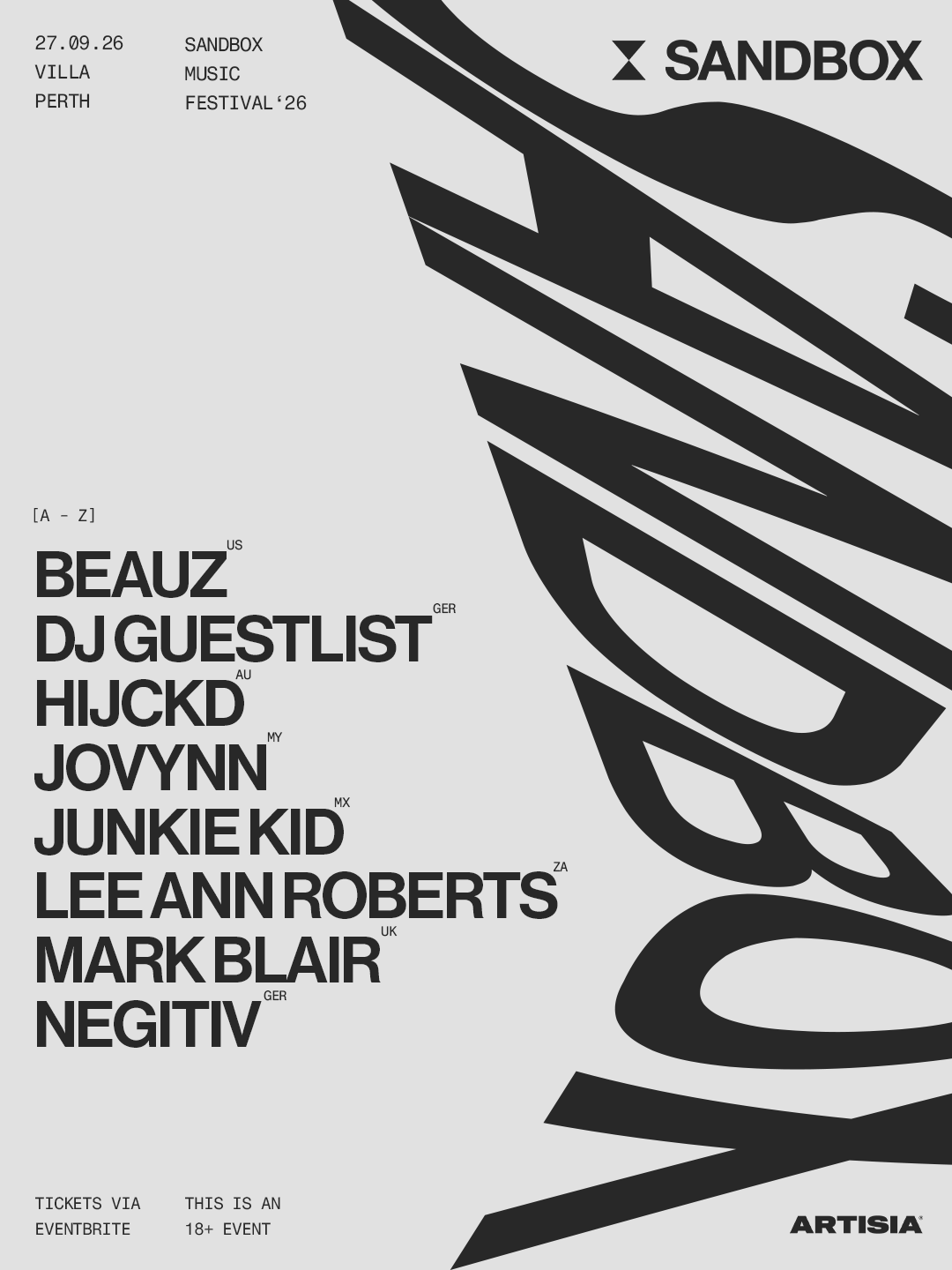 Sandbox Music Festival Perth poster