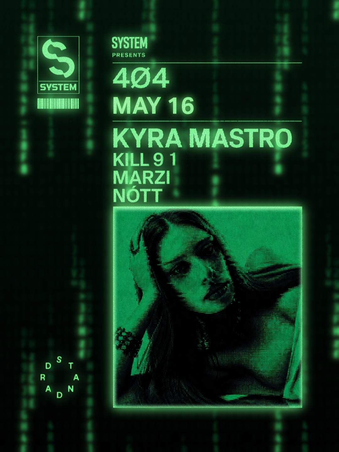 404: Kyra Mastro flyer