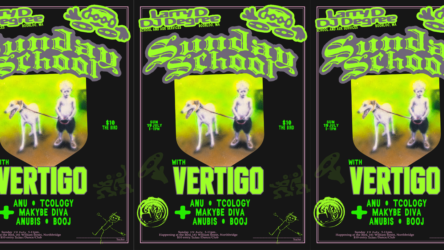 Sunday School with Vertigo poster