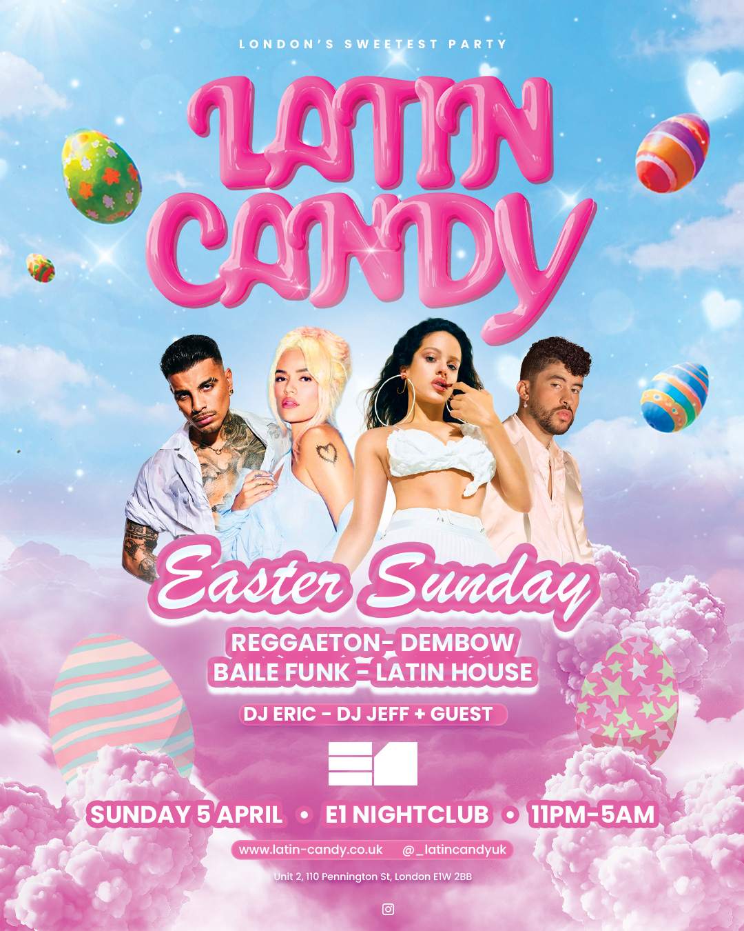 Latin Candy: Reggaeton Party, Easter Sunday E1 Nightclub