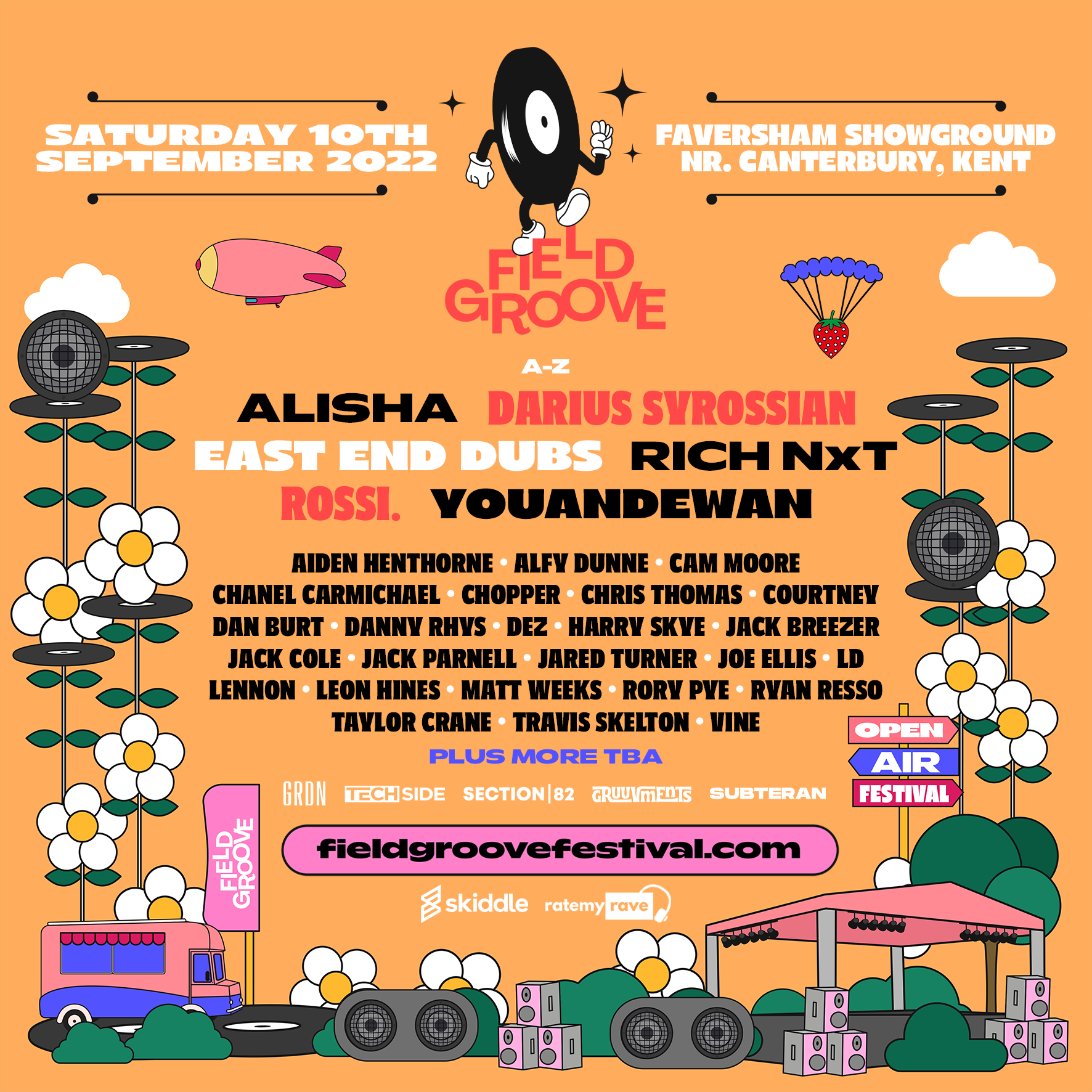 CANCELLED] Field Groove Festival 2022 at Faversham Showground, South + East