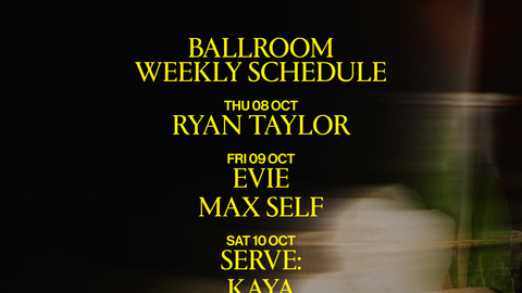 Ballroom at Palais: Ryan Taylor