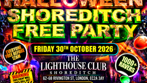 Halloween Shoreditch Free Party - Everyone Free Before 12AM