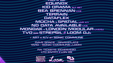 Dinamplatz with Rrose, Random Factor, Kerrie, Equinox & Nik Colk Void